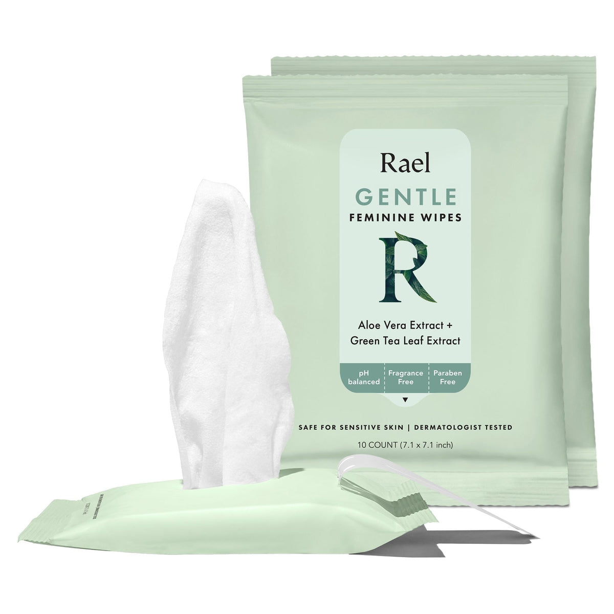 Rael Gentle Feminine Wipes, Intimate Care with pH Level, Flushable (40 Ct)