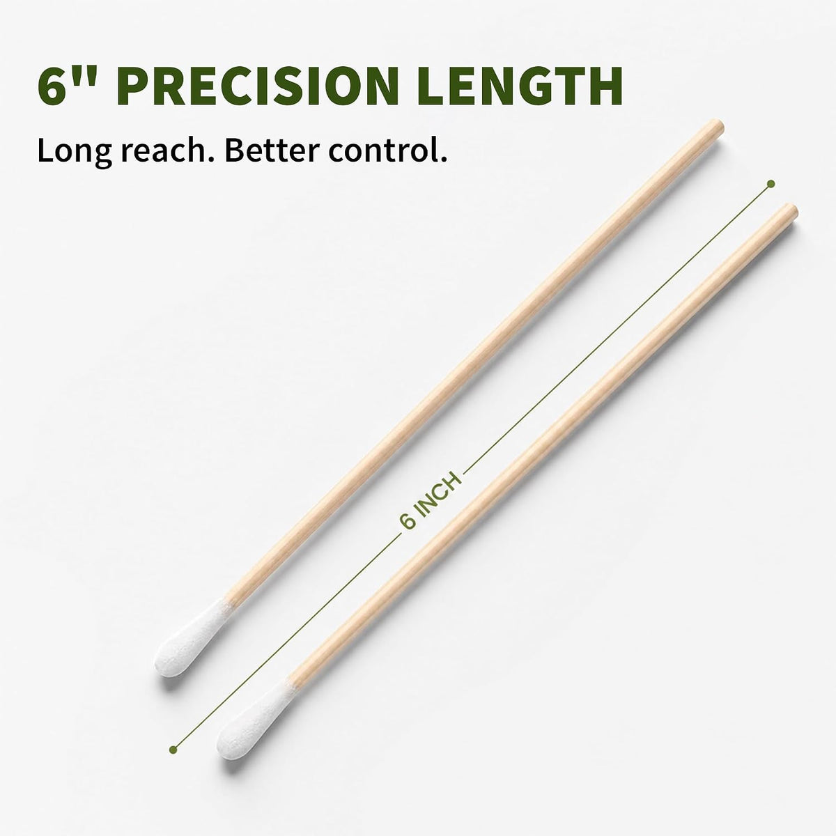 ForPro Premium Cotton-Tipped Wood Applicators, 200ct