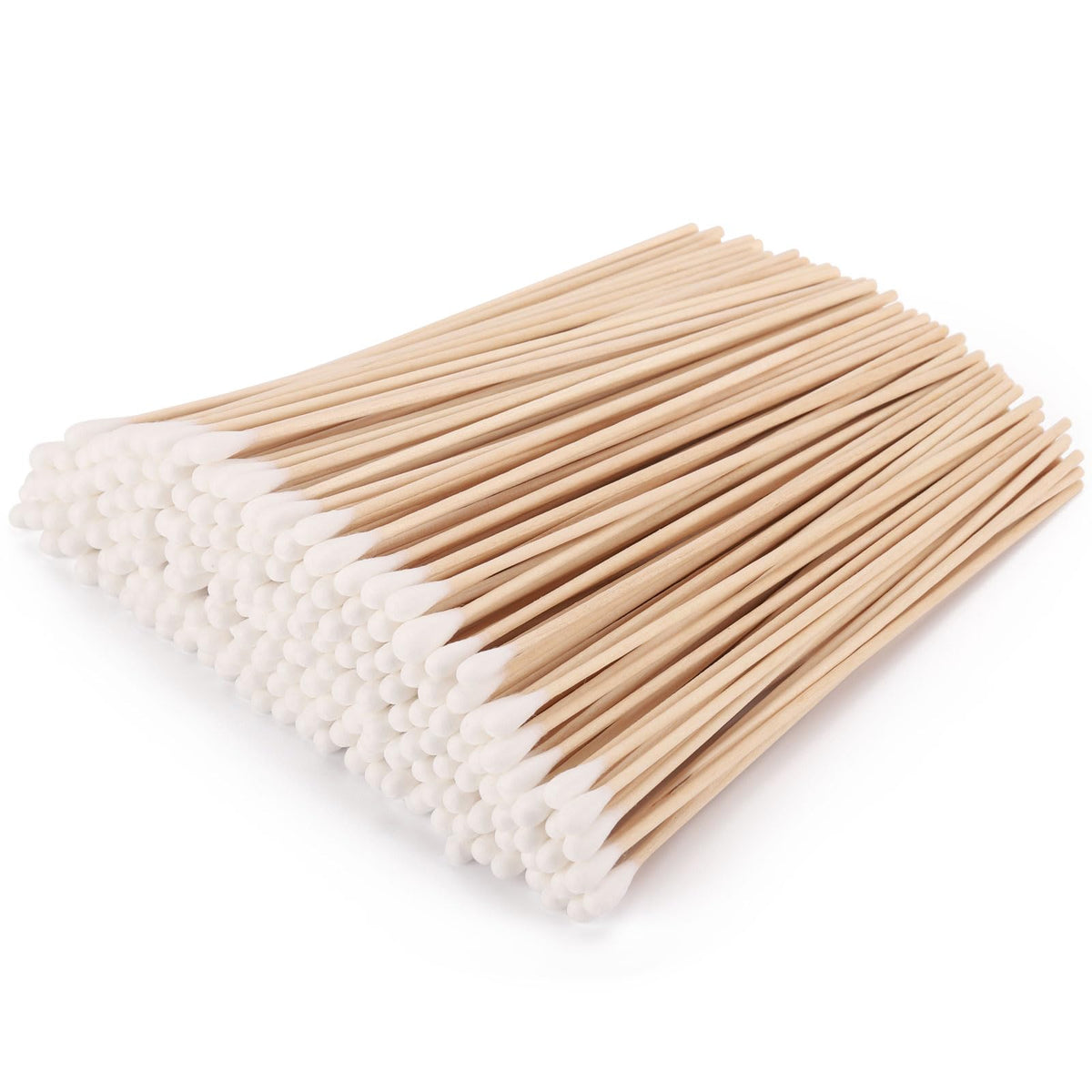 1200 Count 6 Inch Long Cotton Swabs with Wooden Sticks, Cleaning Cotton Sticks Cotton Tipped Applicators Cleaning Swabs