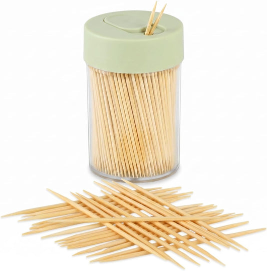 Damuzhi 1PS Toothpick Holder with 550 Count Bamboo Toothpicks
