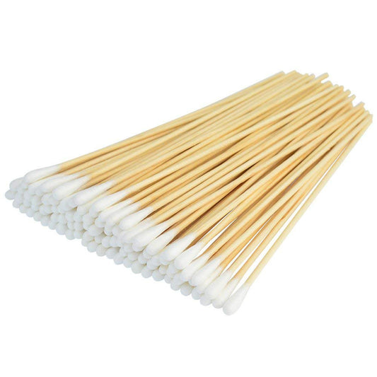Bantoye 500 Pcs Cotton Swabs, 6 Inches Long Wooden Handle Cleaning Sticks