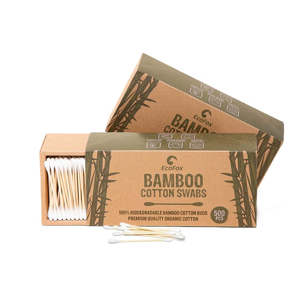 Bamboo Cotton Swabs 200 Count | Eco-Friendly & Pure Cotton Buds | Double Tipped Sticks | 100% Plant-Based & Natural | Perfect for Makeup & Nail Applications, Arts & Crafts, Removing Dust & Dirt…