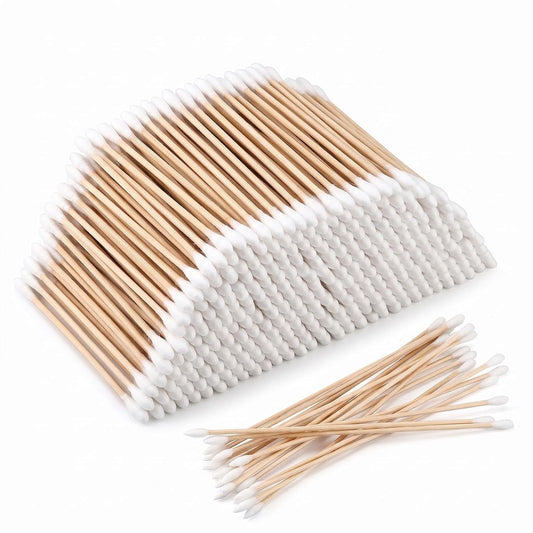 Norme 500 Pcs 6 Inch Gun Cleaning Swabs with Wooden Handle and Storage