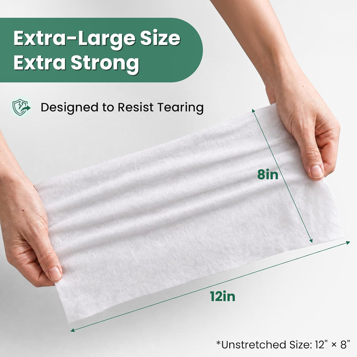 720 Count (12 Packs of 60) Wipes for Adults, 8" x 12" Extra Large Wet Wipes for Incontinence & Cleansing, Disposable Body Shower & Bath Wipes for Elderly Bathing No-Rinse - Vitamin E & Aloe