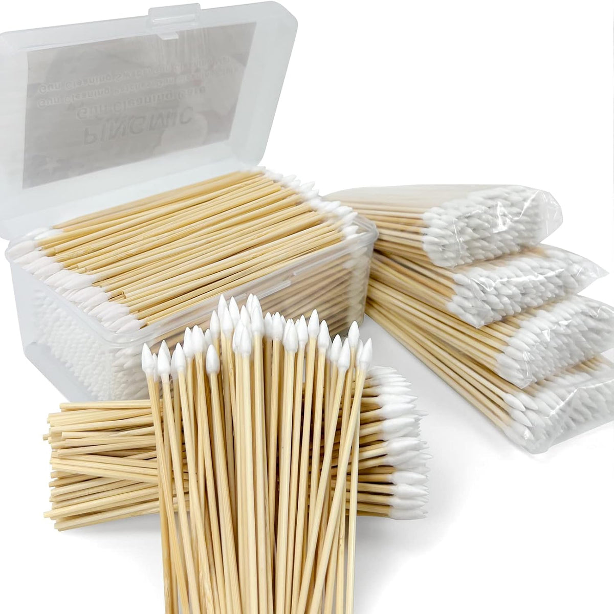 PINGMIC Gun Cleaning Swabs, 6" Long Cotton Swab