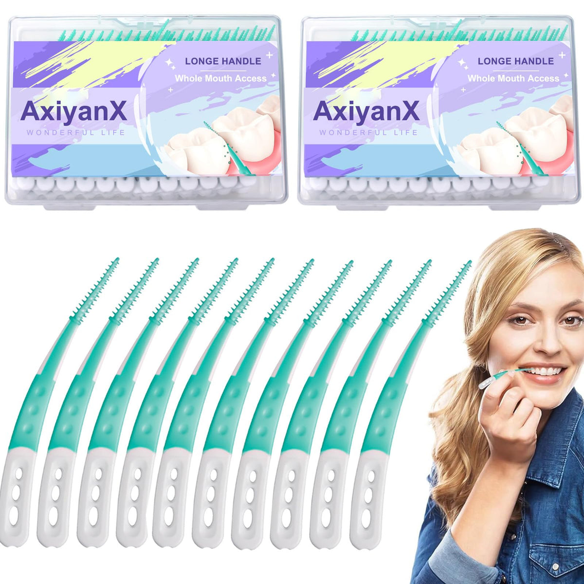 84PCS Portable Soft Dental Floss Picks,Soft Silica toothpicks,flossers for Adults Teeth Cleaning Tools,interdental Brushes Between Teeth,Disposable Dental Picks