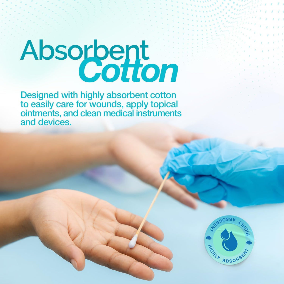 Dynarex 4304-BX Cotton Tipped Wood Applicators - 6" - Sterile