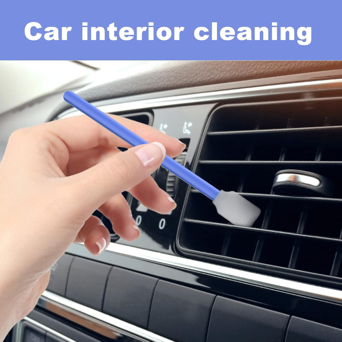 200pcs 5.11" Square Rectangle Foam Cleaning Swab Sticks (Blue)