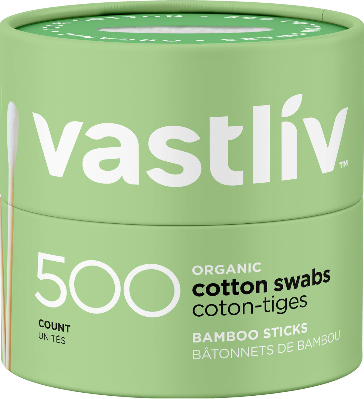 Organic Bamboo Cotton Swabs, 300 Count