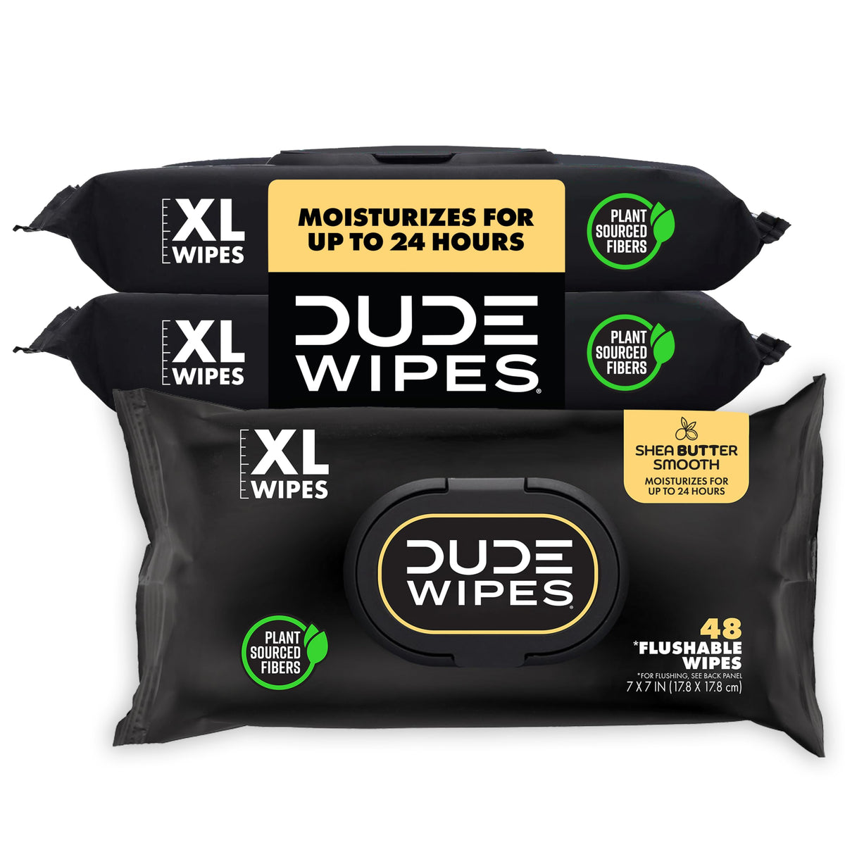 DUDE Wipes Unscented Adult Flushable Wet Wipes, Sensitive Skin, 288 Count