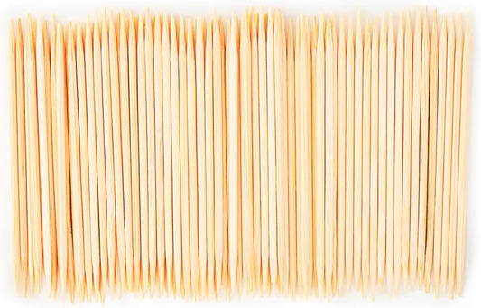 HOPELF Bamboo Toothpicks for Teeth Cleaning, Appetizer, Olive, Barbecue, Fruit, Double-Points Wooden Toothpick.2400 Count