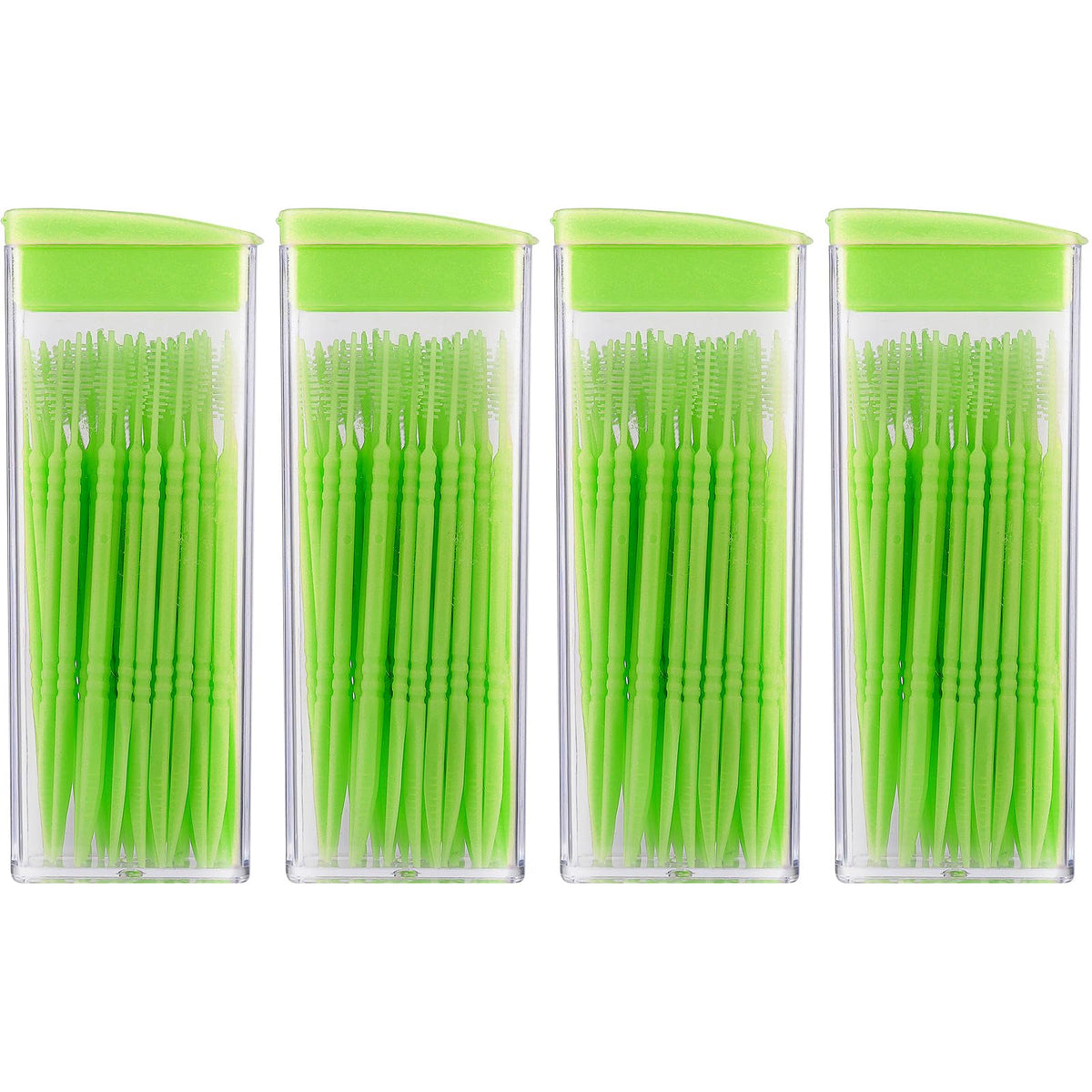WLLHYF 200Pcs Double Head 50pcs/Box Plastic Toothpick Double-Head Dental Toothpicks Dental Floss Interdental Toothpick Brush Teeth Stick