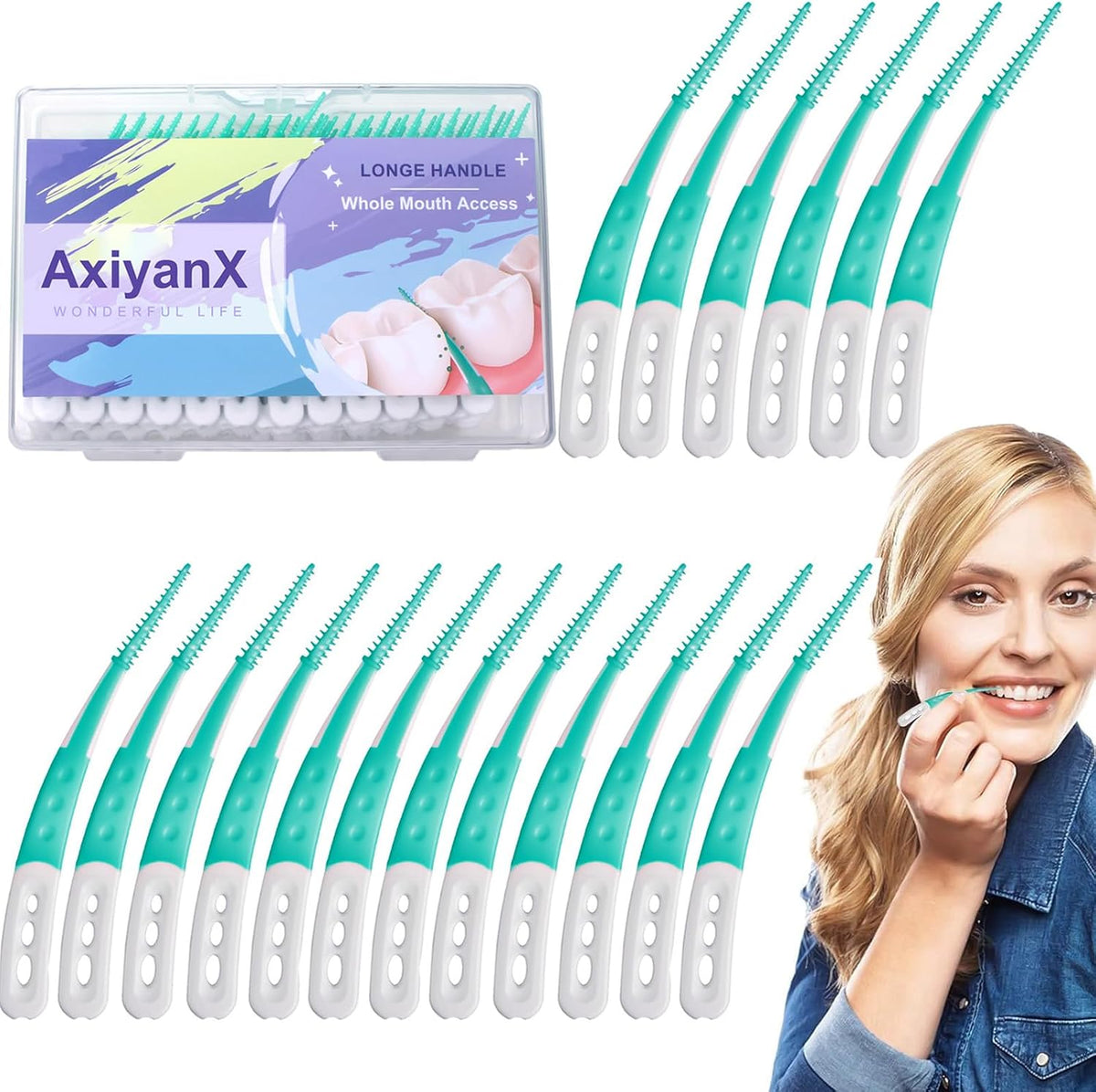 84PCS Portable Soft Dental Floss Picks,Soft Silica toothpicks,flossers for Adults Teeth Cleaning Tools,interdental Brushes Between Teeth,Disposable Dental Picks
