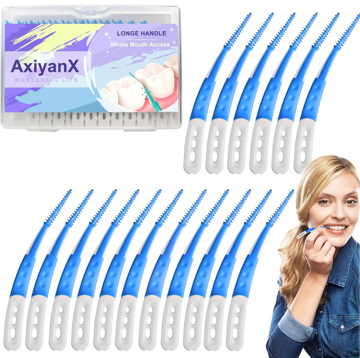 84PCS Portable Soft Dental Floss Picks,Soft Silica toothpicks,flossers for Adults Teeth Cleaning Tools,interdental Brushes Between Teeth,Disposable Dental Picks