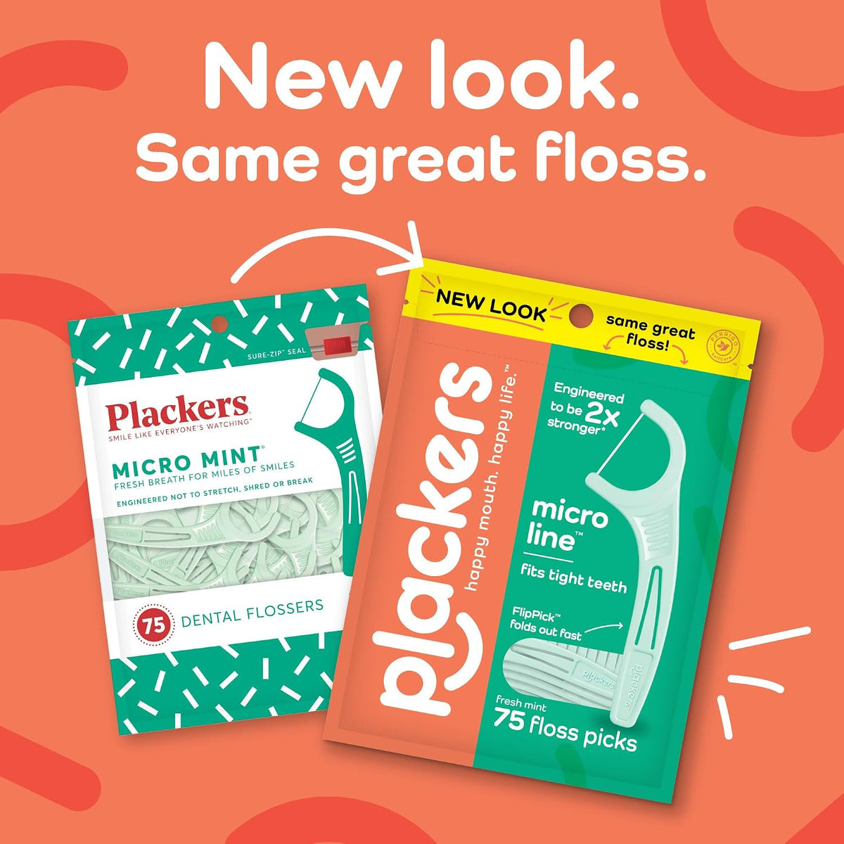 Plackers Micro Line Floss Picks, Mint, 36 Count