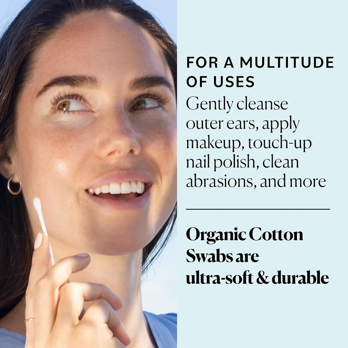 Sky Organics Organic Cotton Swabs 375 ct, 100% Pure, Natural, Chlorine-Free