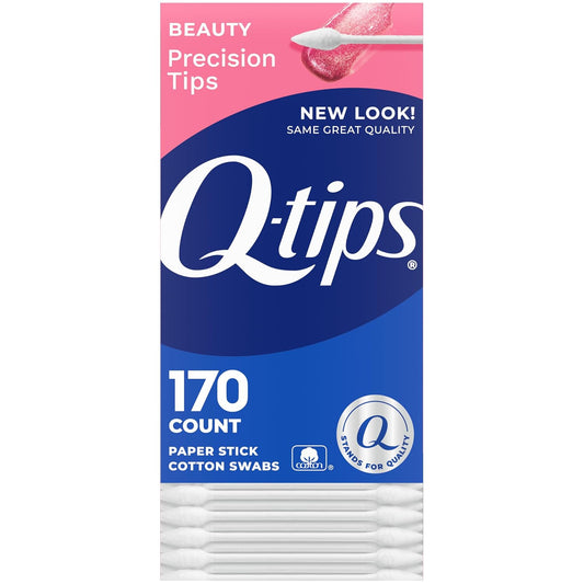 Q-Tips Cotton Swabs, Precision Tip, 170 Count