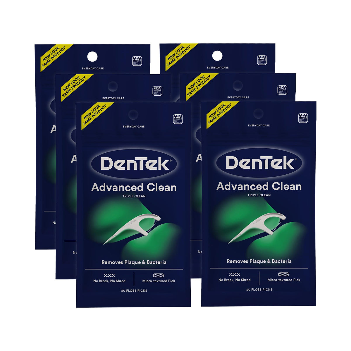 DenTek Floss Picks, Advanced Clean, Plaque Remover, 150 Count