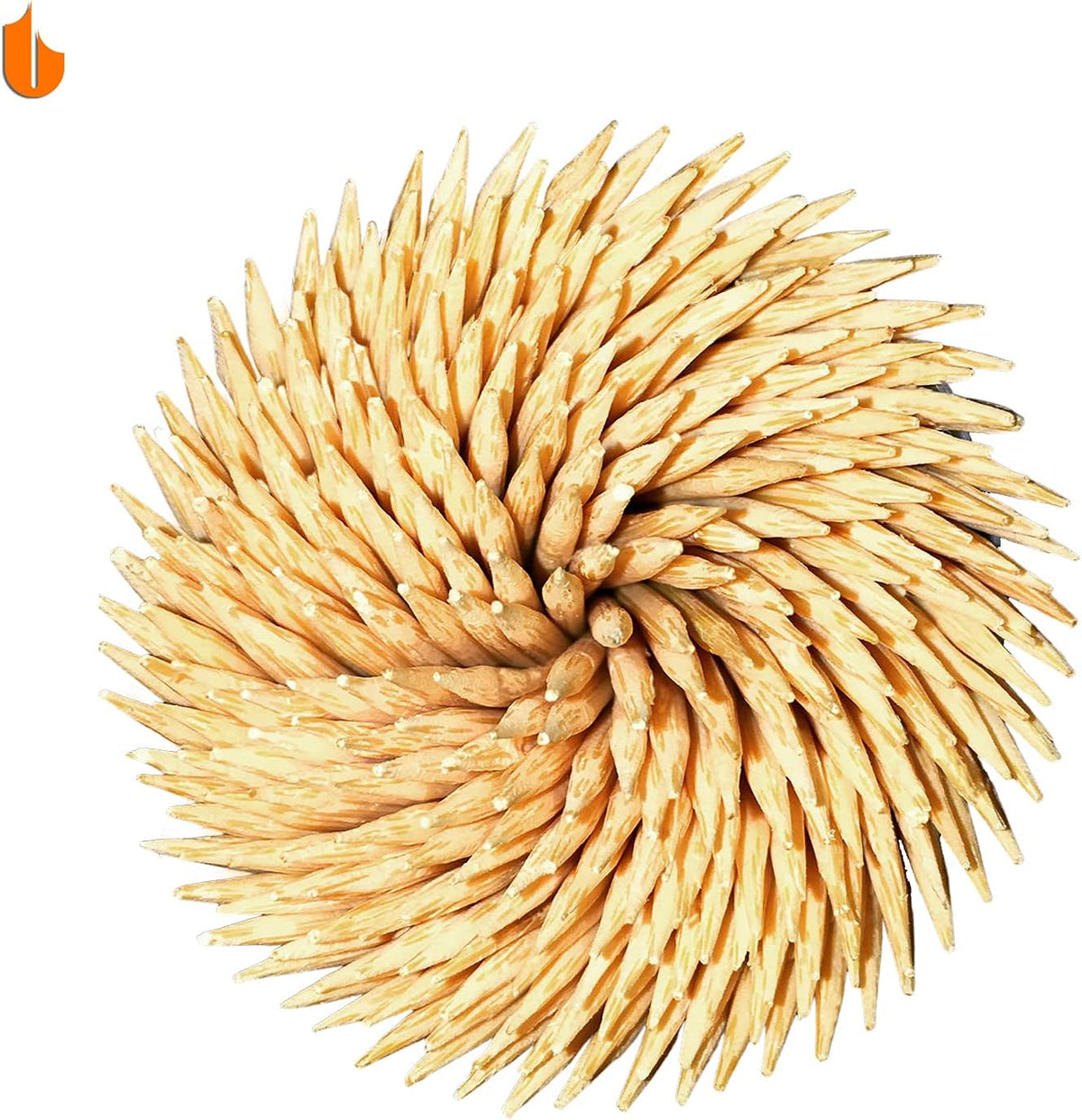 Sturdy Toothpick Holder with 800 Natural Toothpicks Wooden 2Pack Green