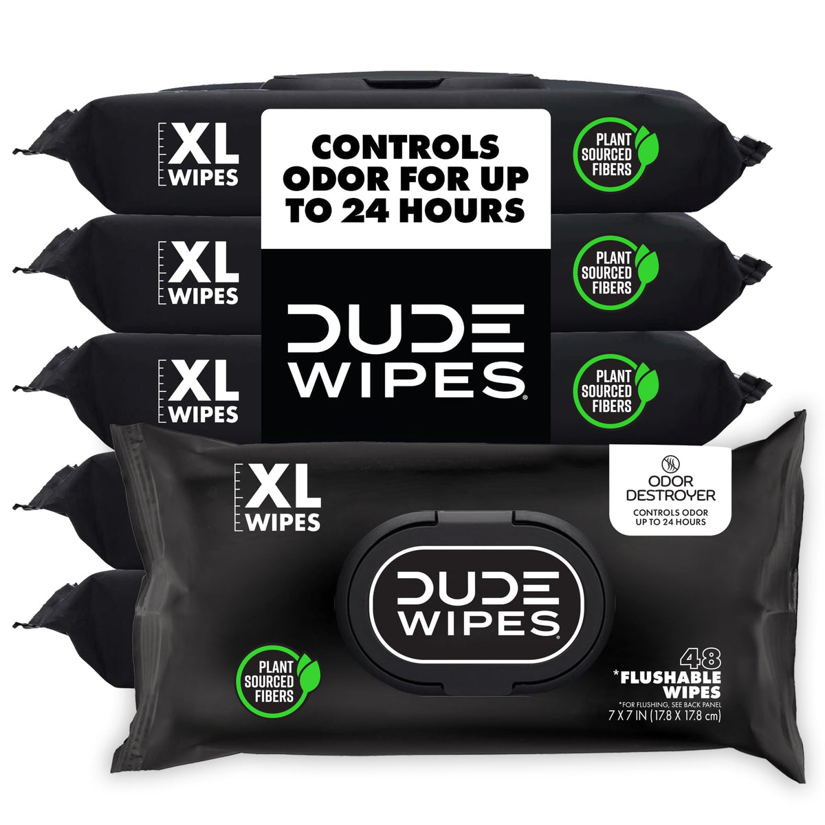 DUDE Wipes Unscented Adult Flushable Wet Wipes, Sensitive Skin, 288 Count