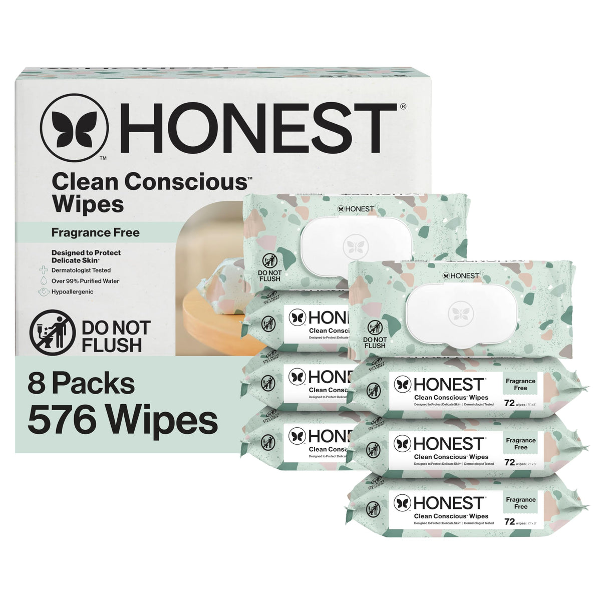 The Honest Company Multi-Use Baby Wipes, Balance Blues, 288 Count