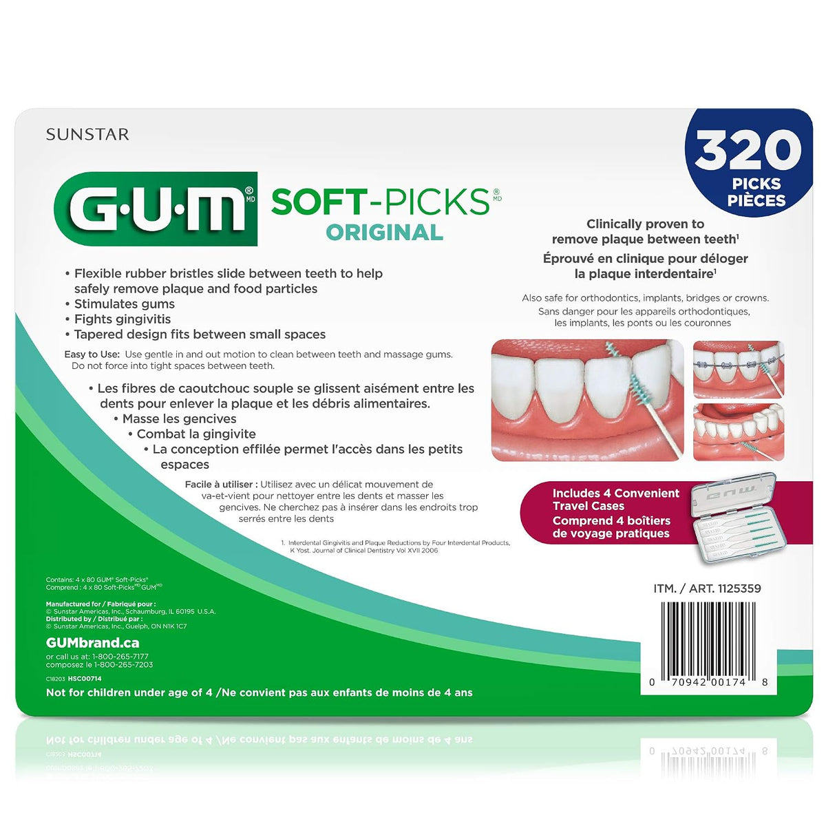 GUM Soft-Picks Original Interdental Picks, 320 Count