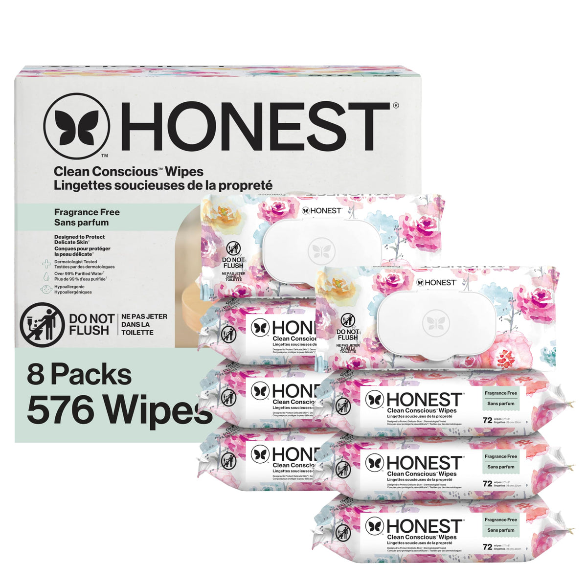 The Honest Company Multi-Use Baby Wipes, Balance Blues, 288 Count