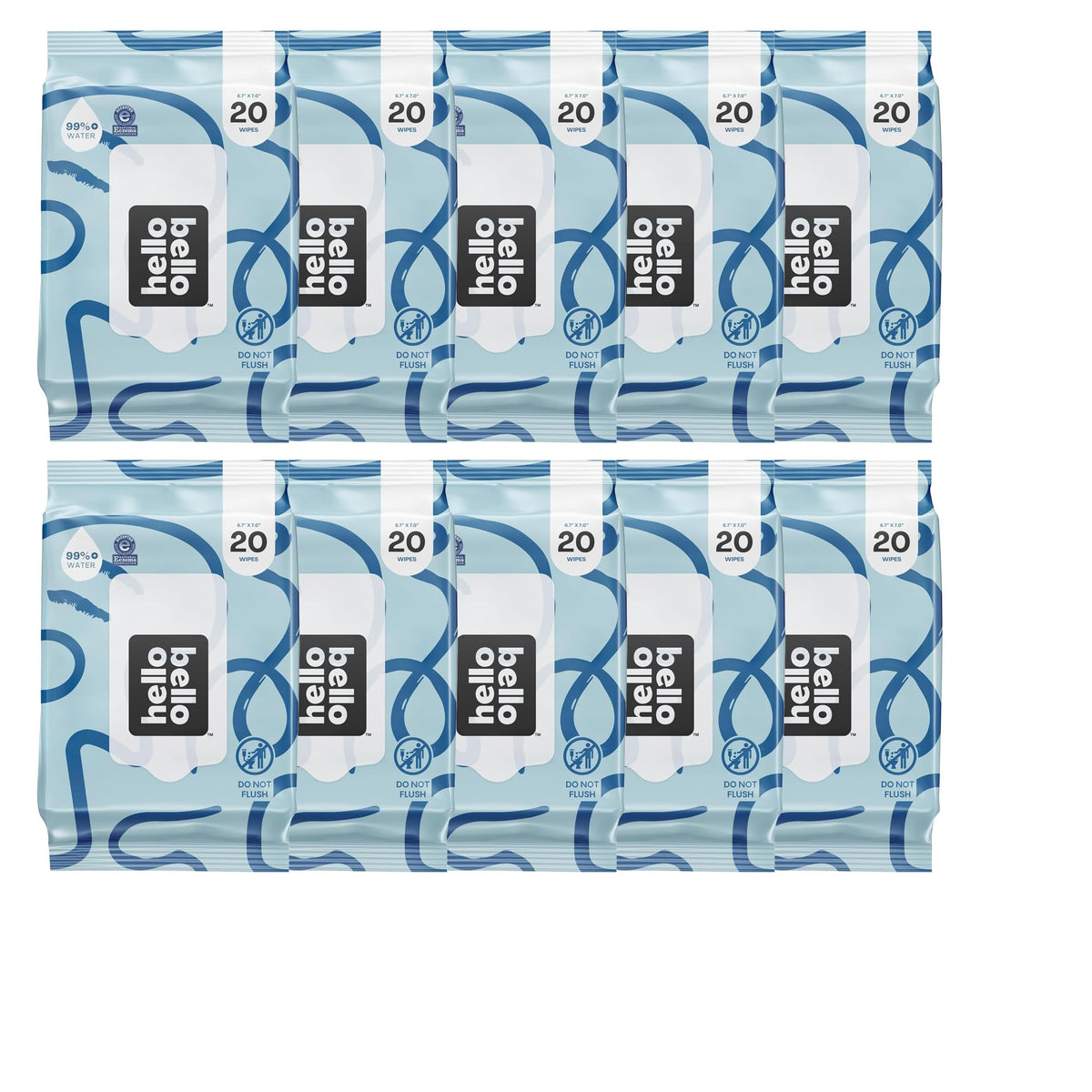 Hello Bello Premium Baby Wipes (Simply Sage) Fragrance-Free 12pk = 720ct