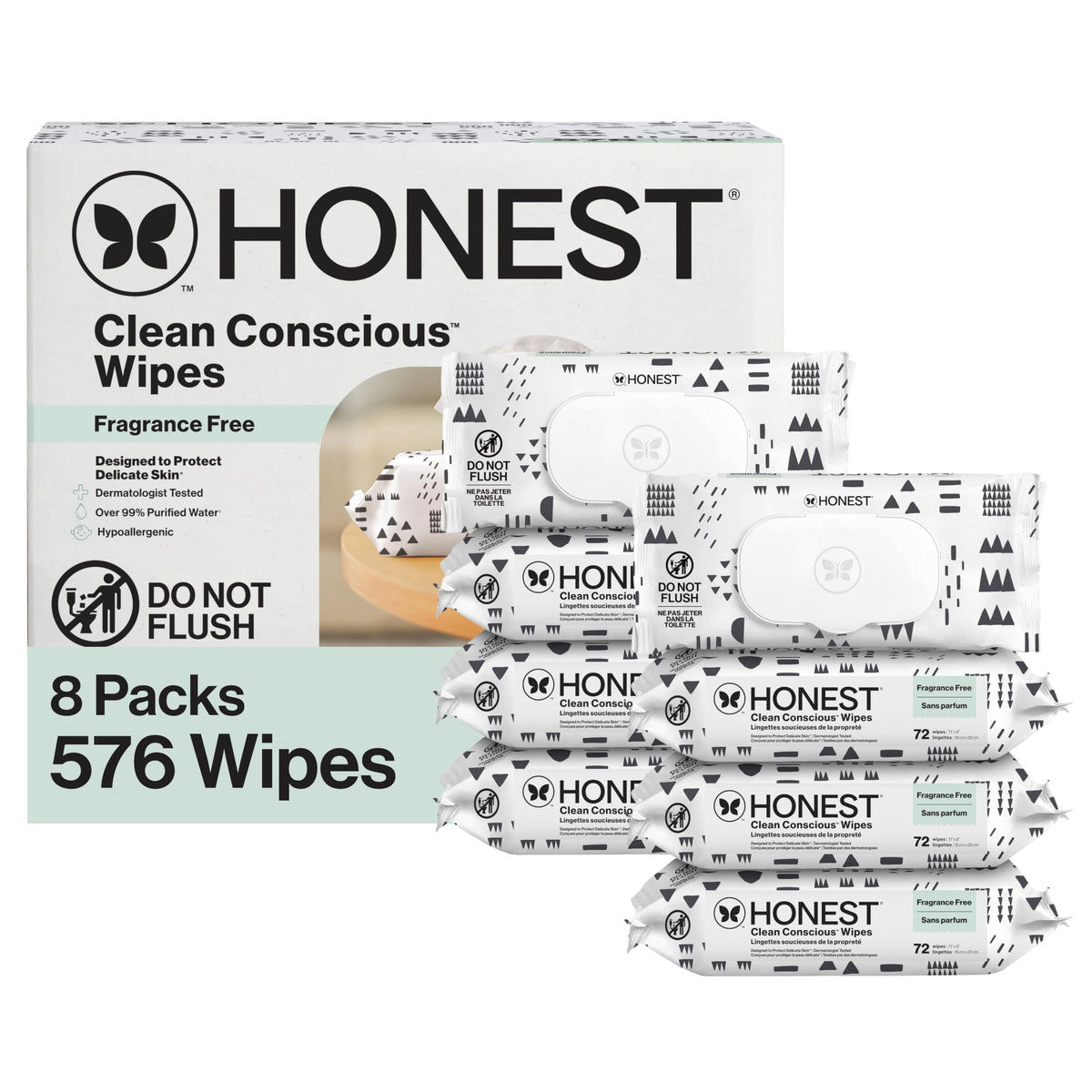The Honest Company Multi-Use Baby Wipes, Balance Blues, 288 Count