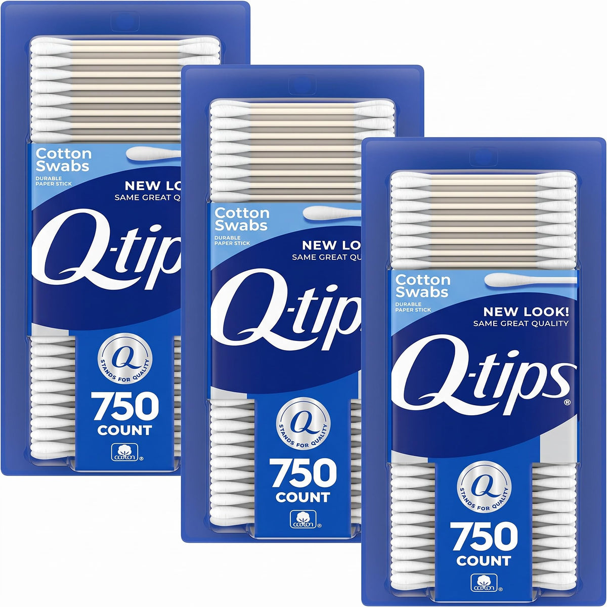 Q-tips Cotton Swabs For Hygiene and Beauty Care Original Cotton Swab Made With 100% Cotton 750 Count