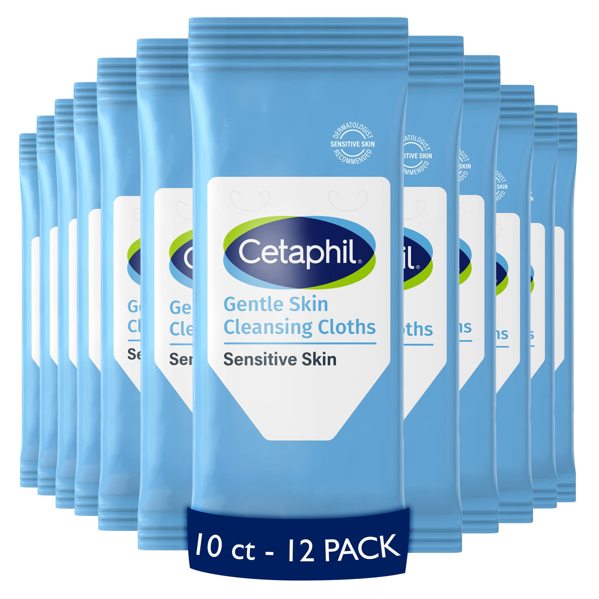 Cetaphil Cleansing Face & Body Wipes, Fragrance Free, 50ct, 2-Pack