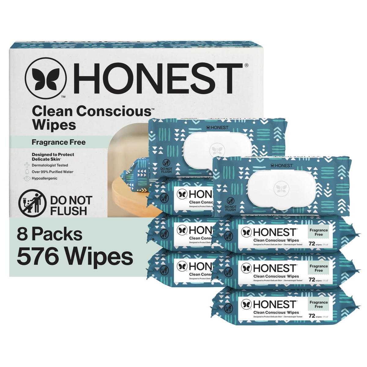 The Honest Company Multi-Use Baby Wipes, Balance Blues, 288 Count