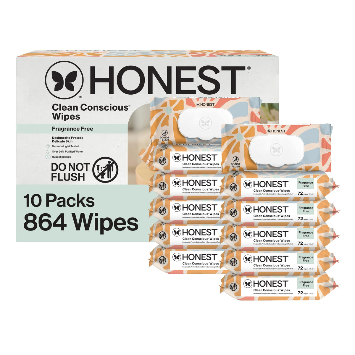 The Honest Company Multi-Use Baby Wipes, Balance Blues, 288 Count