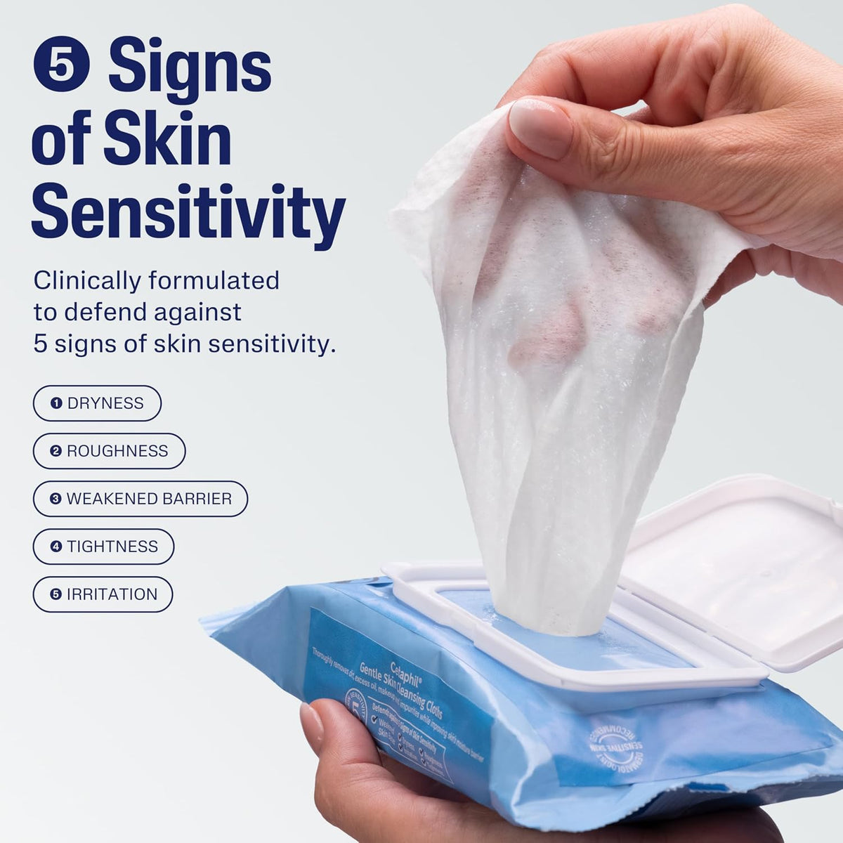 Cetaphil Cleansing Face & Body Wipes, Fragrance Free, 50ct, 2-Pack
