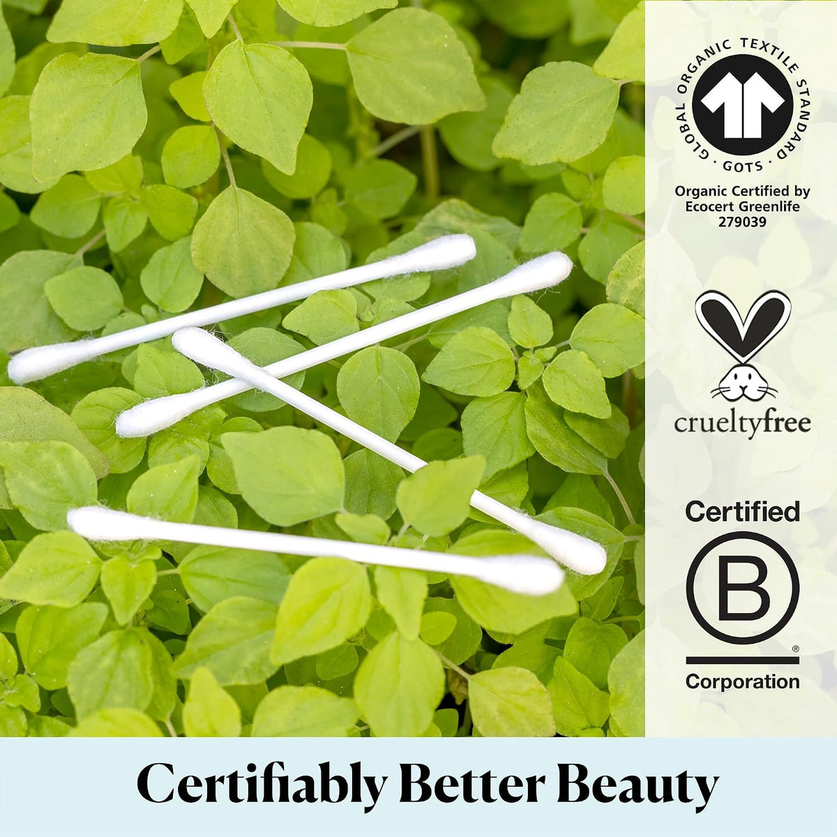 Sky Organics Organic Cotton Swabs 375 ct, 100% Pure, Natural, Chlorine-Free