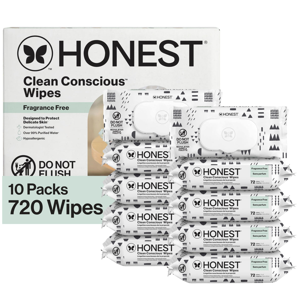 The Honest Company Multi-Use Baby Wipes, Balance Blues, 288 Count