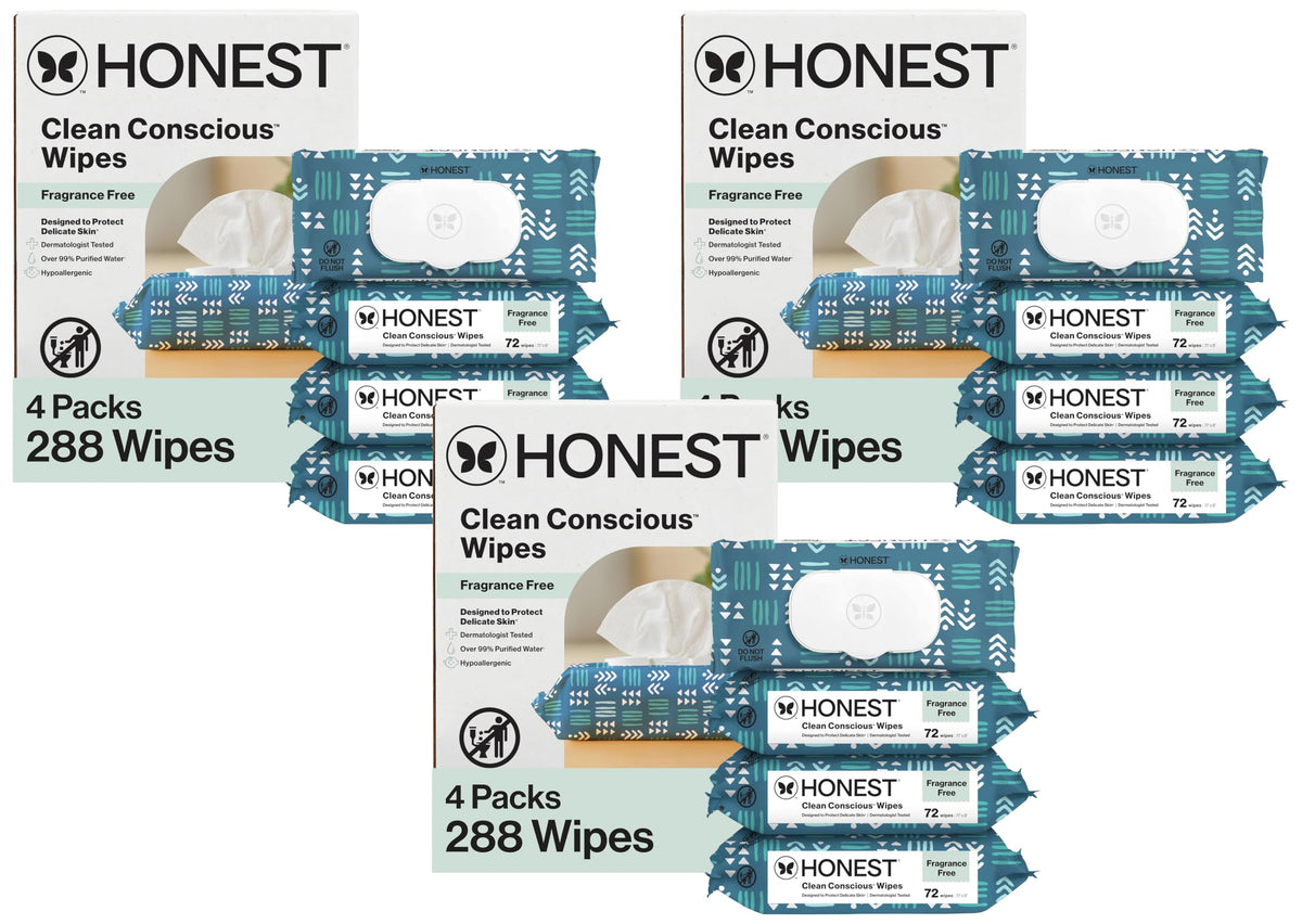 The Honest Company Multi-Use Baby Wipes, Balance Blues, 288 Count